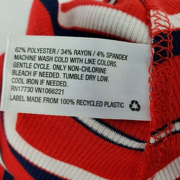 Mossimo Swim Cover Up Womens Size Small Beach Dress Red Striped Nautical - Picture 4 of 5